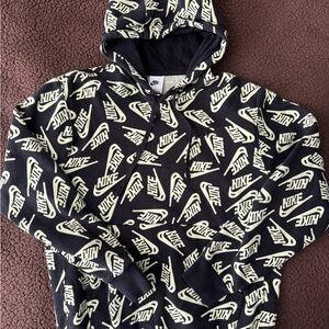 #359 Nike NSW Essential All Over Print Hoodie Pullover DD4847-010 Men’s small